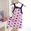 Falda de Verano para Niña Nueva Llegada Falda tipo slip Falda con Cuello Cuadros Dulce Nueva Llegada Estilo Francés Vestido sin Mangas