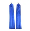 Guantes largos de satén microelásticos de color liso 1920 Retro europeo y americano fiesta ópera baile nupcial boda accesorios guantes