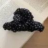 Pinza para el pelo floral de tela acrílica elegante y casual, estilo francés Coco, pinza de tiburón, diseño de nicho, accesorios para el cabello para mujer