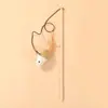 Palo de juguete para gatos, palo de juguete para gatos, palo de juguete para gatos con mango corto de alambre, palo de juguete para gatos, suministros para gatos