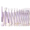 12 Piezas de Brochas de Maquillaje Kit Brocha para Corrector Brocha para Rubor con Puntos Brocha para Sombras de Ojos Dispersa Brocha para Cejas Brocha Dispersora