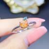 Anillo de Granate Natural Popular al por Mayor de Fábrica Plata S925 Incrustado con Piedra Principal 4*5 Joyería de Lujo Venta Directa de Fábrica