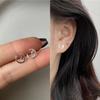 Pendientes Mini Invisibles Sleep Free Pequeños de Amor Estrella Luna Estudiante Simples Pendientes de Aguja de Plata de Ley S925 para Hombres y Mujeres