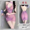 Lingerie divertida para postura sexy borboleta antiga flor de amor perspectiva cheongsam alça de quadril uniforme sem traje 6338