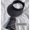 Chapéu Feminino Verão UV Dobrável Chapéu de Lebre Chapéu de Palha Protetor Solar Rosto-Cobrindo Chapéu de Sol Grande Aba Raffy Grama Chapéu de Sol Feminino