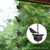 Decoración de hierro transfronteriza campana de viento de pájaro jardín patio exterior metal retro popular colgante manualidades cadena de lluvia