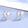 Aretes coreanos de moda de circonita de triángulo hueco plata esterlina S925 Joker bosque fabricantes venta al por mayor una generación de cabello