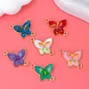 Nuevos Accesorios Creativos de Joyería DIY Mariposa de Dibujos Animados Aleación de Aceite Goteante Colgante de Pulsera Colgante Pequeño Venta al por Mayor