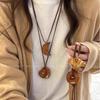 Collar Colgante de Croissant de Masa Madre de Pan Hecho a Mano para Mujer, Accesorio Personalizado Único Colgante de Pan de Masa Madre