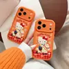 Funda de Teléfono de Dibujos Animados con Relieve de Pony y Gato Kt Adecuada para Apple 17 Pro Max iPhone 16 Linda 15/14 Pro Corea