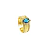 Nuevo Anillo de Oro Arena Estilo Chino Vietnamita con Huevo de Paloma Incrustado de Diamantes Anillo Abierto, Estilo Nacional de Moda, Sensación de Alta Gama, Suministro de Joyería Transfronteriza