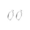 Aretes Círculo Torcido Diseño Nicho Celebridad de Internet Blogger Estrella Mismos Aretes Pat Rostro Redondo Adelgazante Calle Arete Mujer