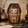 Bandeja de Mesa de Madera Retro Americana para Decoraciones de Halloween Fantasma Gato Negro Calabaza Búho Decoraciones para Exhibición en Ventana del Hogar