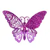 Copa de Vino Estéreo 3D Mariposa Tarjeta Punto Brillante Boda Pared Dorada Pegatina Hermosa Tarjeta de Mesa Decoración de Pastel y Ramo Mariposa en Stock