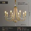 Lámparas de sala de estar de lujo, iluminación de comedor de alta gama, candelabros retro americanos y franceses, candelabros grandes de cristal para villas, lámparas de escalera
