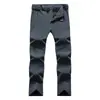 Calças de Caminhada Masculinas para Primavera e Outono, Elásticas, Slim Fit, à Prova de Vento, Impermeáveis, Casuais, Esportivas, de Perna Reta, Cor Sólida Fina, Estilo Fashion