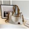 Bolsa de Lona de Gran Capacidad para Ropa de Trabajo para Mujer 2025 Nuevo Nicho Versátil Bandolera Bolso de Compras Bolso Tote
