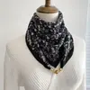 Cachecol Triângulo Magnético para Mulheres Outono e Inverno Algodão e Linho Seda Lenço Quadrado de Pescoço Cachecol de Pescoço Fita Xadrez