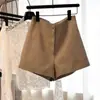 Pantalones Cortos de Lino Transpirables de Pierna Ancha de Alta Calidad en Color Old Money para Mujer, Pantalones Rectos Casuales Delgados de Verano 2026