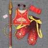 Traje de Nezha Niñas 2025 Nuevo Estilo Extranjero Traje Tang para Niños y Niñas Traje de Cosplay para Actuación de Junio