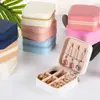 Caja de Almacenamiento Pequeña de PU Brillante para Joyería al por Mayor Almacenamiento de Joyas Pendientes Pendientes Collar Caja de Regalo para Joyería