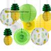 Conjunto de Lanternas de Abacaxi Havaiano Estilo ins Mais Vendido Transfronteiriço Amarelo Limão Verde Conjunto Decoração de Verão