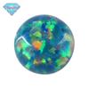 Huagang Gem Round Flat OPAL Imitação OPAL Gem Pedra Nua Sintético OPAL Verde OP02
