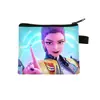 Carteira Feminina Estilo Novo Caçadora de Demônios, Porta-Moedas Infantil da Moda, Mini Bolsa Portátil de Desenho Animado para Mulheres, Bolsa Transfronteiriça Tendência Quente