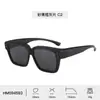 Nuevas Gafas de Sol Clip-On de Marco Cuadrado para Hombres, Modernas Gafas Polarizadas para Mujeres, Portátiles para Conducir, Protección UV, Versátiles al por Mayor