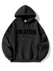 Sudadera con capucha con alfabeto retro estilo americano para hombre, nueva de primavera y otoño, estilo Hong Kong, alta calle, marca Duffy Shuai Chao, con forro polar, chaqueta para estudiante