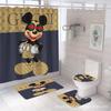 Popular Série Mickey Transfronteiriça Poliéster Impresso Digitalmente Impermeável e À Prova de Mofo Cortina de Chuveiro Conjunto de Quatro Peças Fabricante Tecido Impermeável Luxo Leve