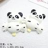 Acessórios de panda de resina de picolé de desenho animado pintados, gel de creme, acessórios de cabelo DIY, corda de cabelo, adesivo de geladeira, decoração de capa de celular, lote