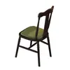 Silla de Comedor de Madera Maciza 2025 Nueva Negra Retro Silla de Respaldo Francés Taburete Crema Estilo Mid-Century Silla de Mesa de Comedor Hogar