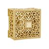 Caja de Dulces Creativa para Boda Estilo Europeo Oro Plateado Electrochapado Cuadrada Caja de Dulces de Plástico Regalo de Acompañamiento para Boda Caja de Dulces con Tapa