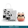 Cenicero de Cerámica de Panda Accesorios para Juego de Té Kung Fu Muebles para el Hogar Sala de Estar Oficina Tienda de Eventos Logo Regalos
