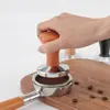 Caja de Descarte de Café y Set de Prensador | Caja de Plástico Mini, Prensador con Mango de Madera | KB-TM01