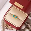Collar y Pendientes de Plata de Ley S925 Turquesa Azul Estrellada Brillante Cepillados para Mujer, Lujo Ligero Francés Retro Otoño e Invierno Nuevo Estilo