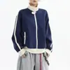 Comércio Transfronteiriço Retrô Americano Estilo Preguiçoso Neutro Bloqueio de Cores Manga Raglan Moletom Unissex Solto Tendência Marca Par Casal Zíper
