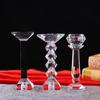 Ventas Directas de Fábrica Portavelas Simple Accesorios para Bodas Adornos Creativos Portavelas de Cristal K9 Transparente Personalización con Clase