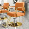 Cadeira de barbeiro moderna para salões de cabeleireiro, ajustável e giratória, banqueta de cabeleireiro estilosa para permanente e coloração