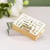 Portarrollos de Papel Cuadrado de Acero Inoxidable Personalidad Creativa Soporte Dorado para Servilletas de Papel Bandeja Cuadrada de Tela Restaurante Occidental Caja Vertical para Servilletas de Papel