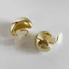 Pinzas para Orejas Retro Francesas Brillantes Simples Sin Perforación para Mujer Gota de Agua Redondas Disco de Bobina de Mosquitos de Gama Alta Pendientes de Frijol Venta al por Mayor