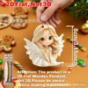 Decorações de Árvore de Anjo Menina Fofa 2D Planas de 12 Peças com Asas Vibrantes Decoração de Casa para Festas Enfeites Pendurados