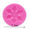 Molde de Silicona de Copo de Nieve Navideño Molde para Decoración de Pasteles de Fondant y Chocolate Molde para Hornear DIY