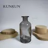Garrafas Difusoras Atacado em Estoque, Garrafas Redondas para Aromaterapia, Copos para Velas, Conjunto Completo de Garrafas de Vidro Pintadas por Spray e Serigrafadas, Garrafas de Vidro de 200ml