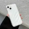 Case Transparente Ondulado a Laser com Efeito de Onda para iPhone 18 Pro, Material Transparente à Prova de Choque para Apple 18