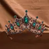 Acessórios de Cabelo para Casamento Ornamentos de Liga Cruzamento Europeu e Americano Retrô Coroa Barroca Coroa Grande de Strass Olho de Cavalo Faixa de Cabeça