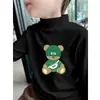Y2442# Top de Terciopelo para Niños con Forro Polar Cálido Otoño/Invierno Camiseta de Manga Larga Joker para Niños Camiseta Infantil CUHK Tendencia