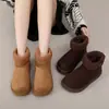 Botas de Neve Nordeste Femininas Inverno Novo Estilo Plus Veludo Engrossado Quente Sola Grossa Aumenta Altura Pelo Botas de Algodão Sapatos de Algodão Em Estoque
