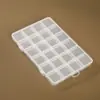 Caja de Plástico PP con Gancho Divisor para Joyería de Cuentas DIY Caja de Almacenamiento de Piezas de Ferretería de 24 Compartimentos Caja de Almacenamiento para Cosméticos y Arte de Uñas